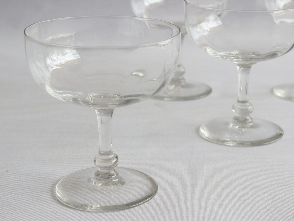 Lot de 6 coupes à champagne en cristal