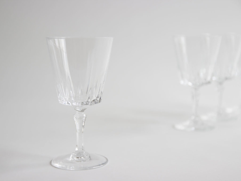 Lot 6 verres à pied en cristal