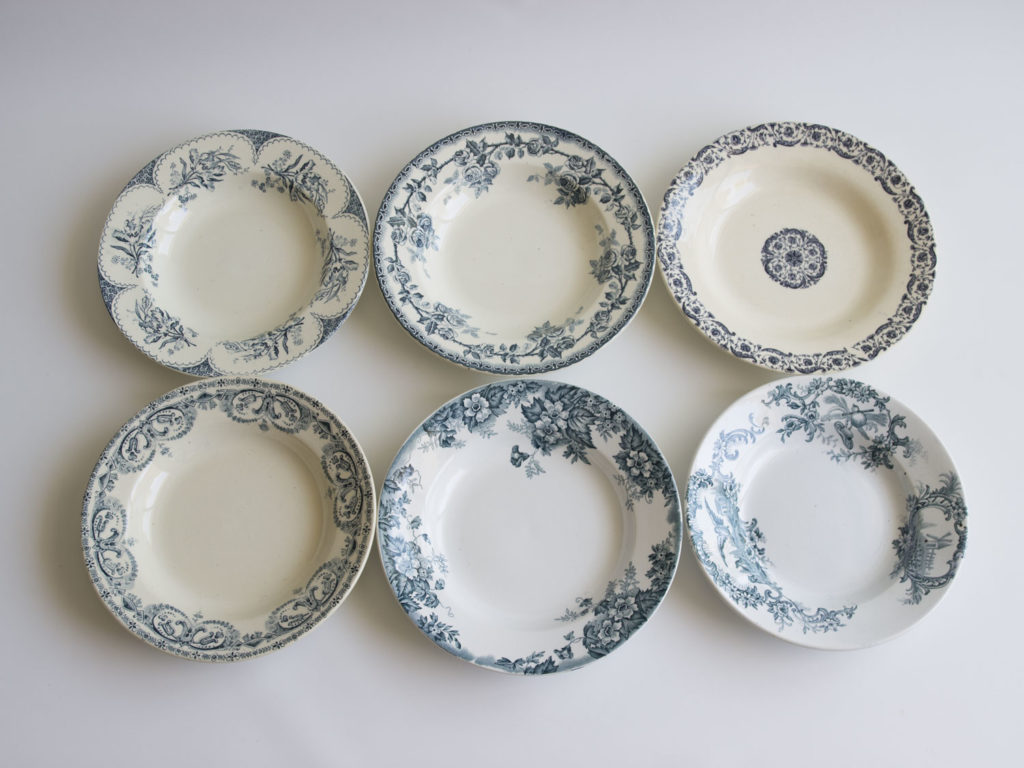 Lot de 6 assiettes creuses dépareillées