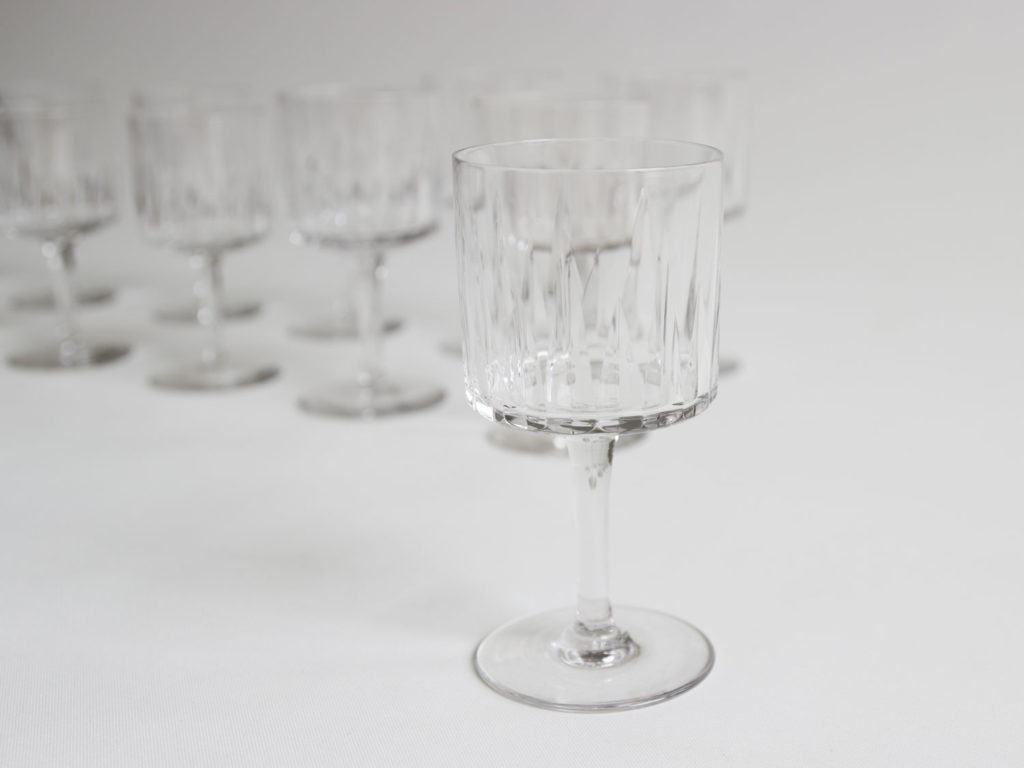 Lot de 11 verres Bayel en cristal