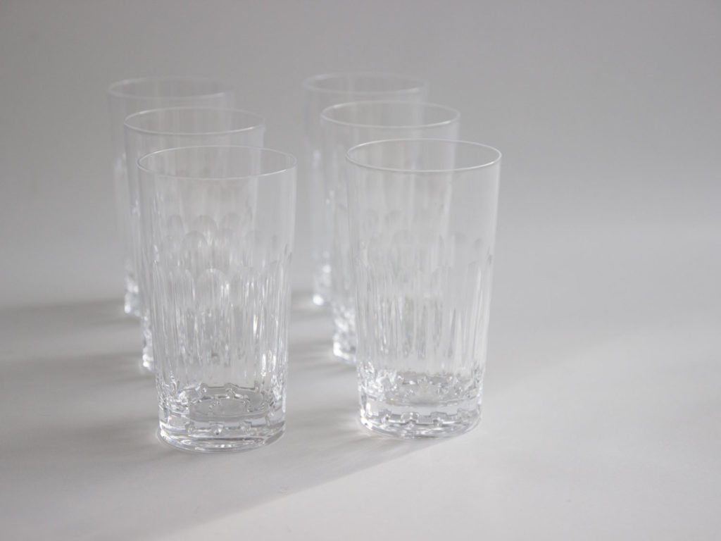 Lot de 6 verres à orangeade en cristal