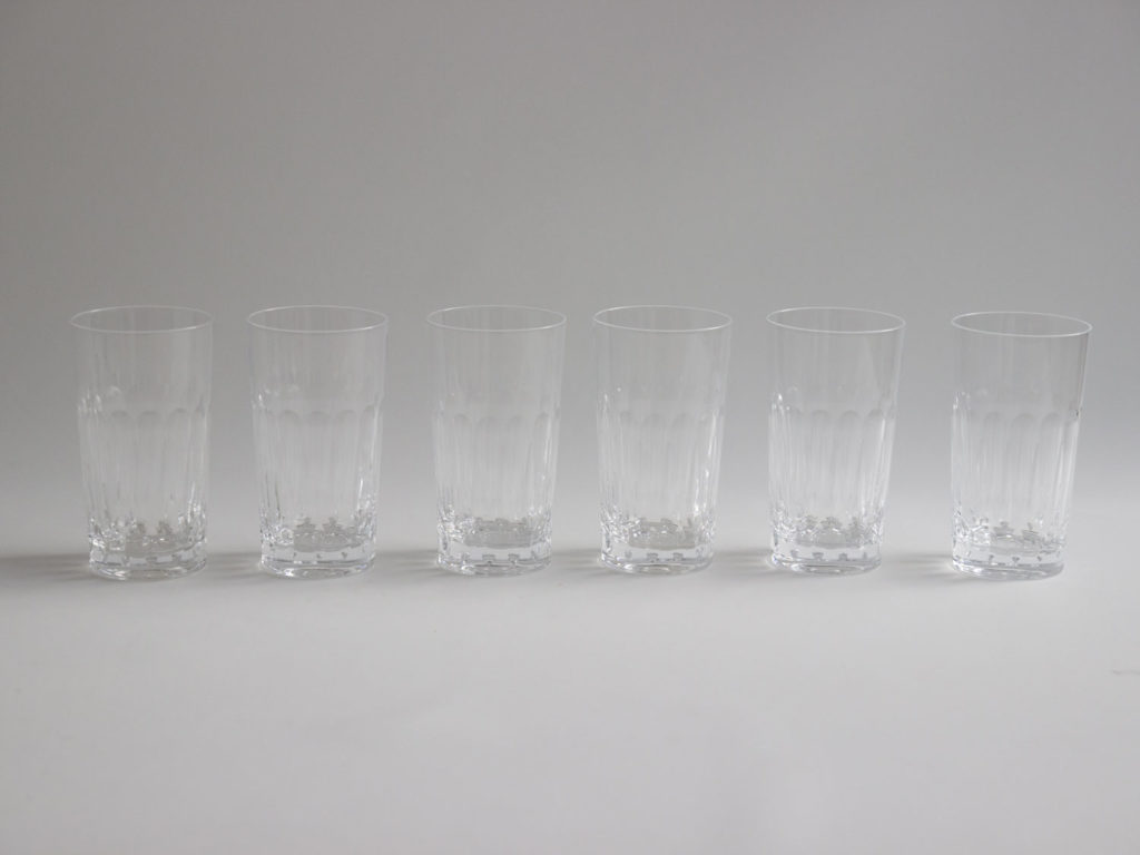 Lot de 6 verres à orangeade en cristal