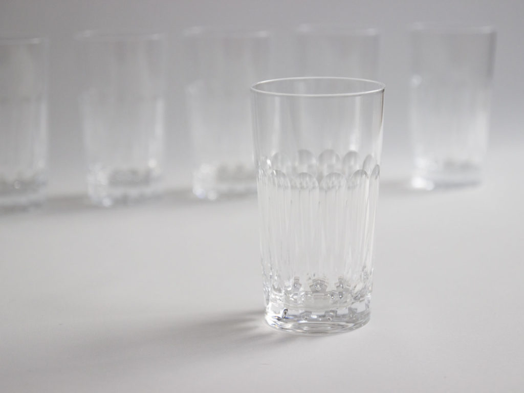 Lot de 6 verres à orangeade en cristal