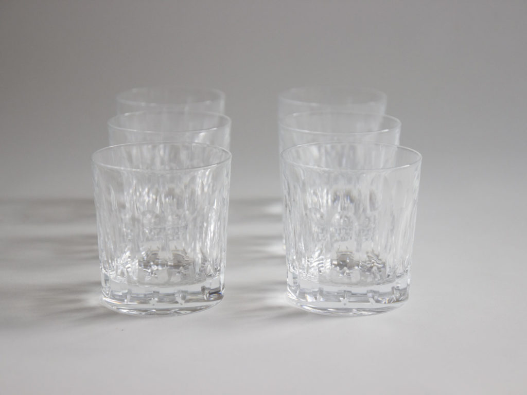 Lot de 6 verres à whisky en cristal