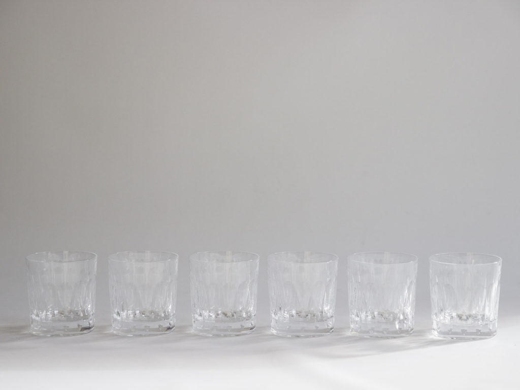 Lot de 6 verres à whisky en cristal