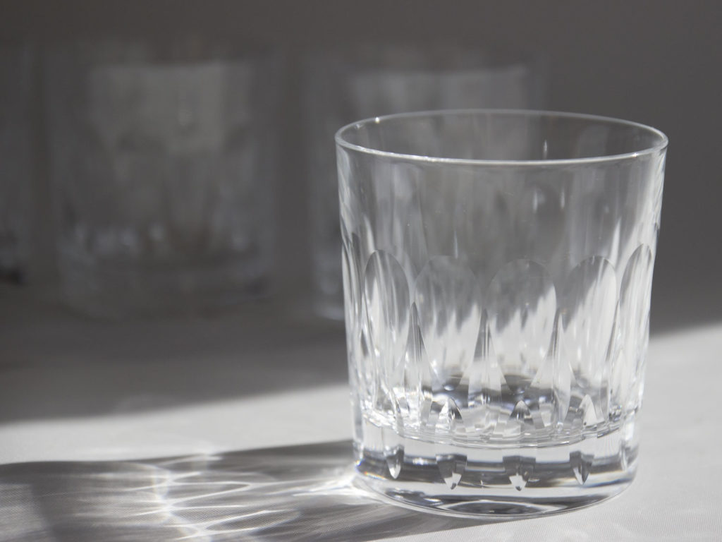 Lot de 6 verres à whisky en cristal