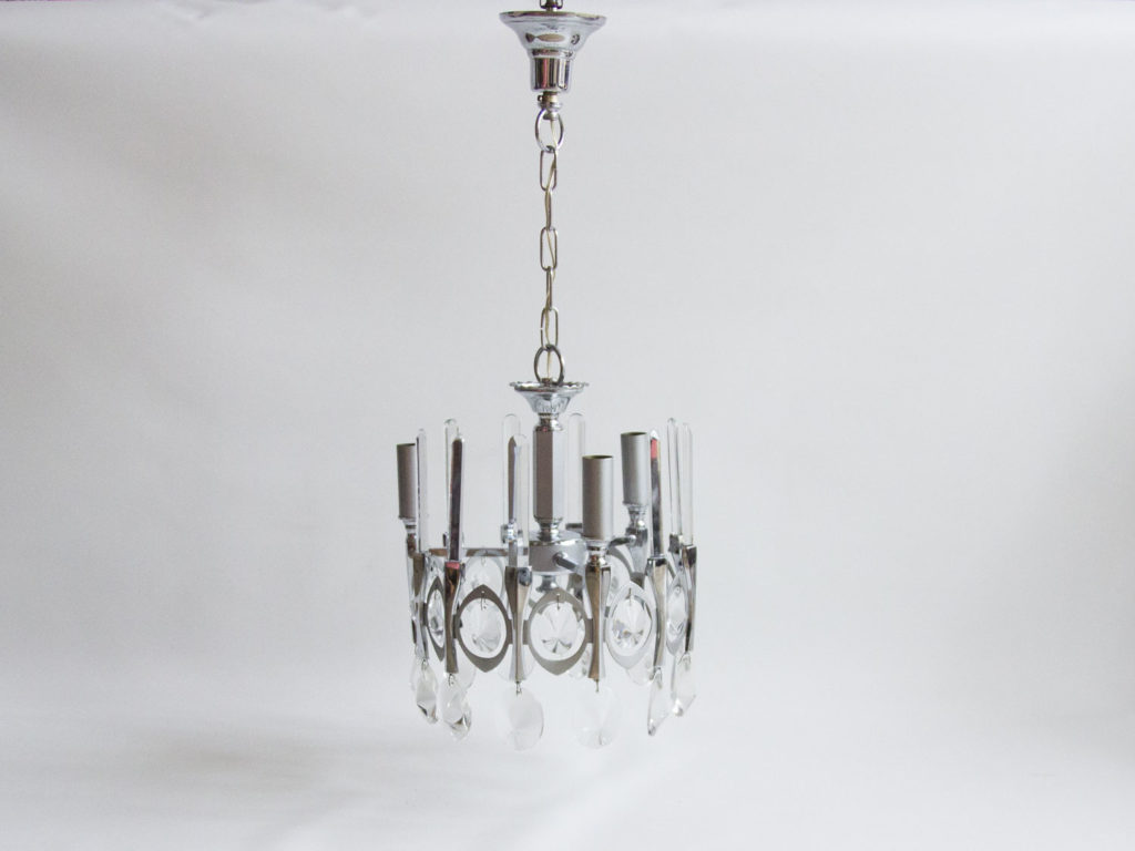 Lustre en cristal des années 60