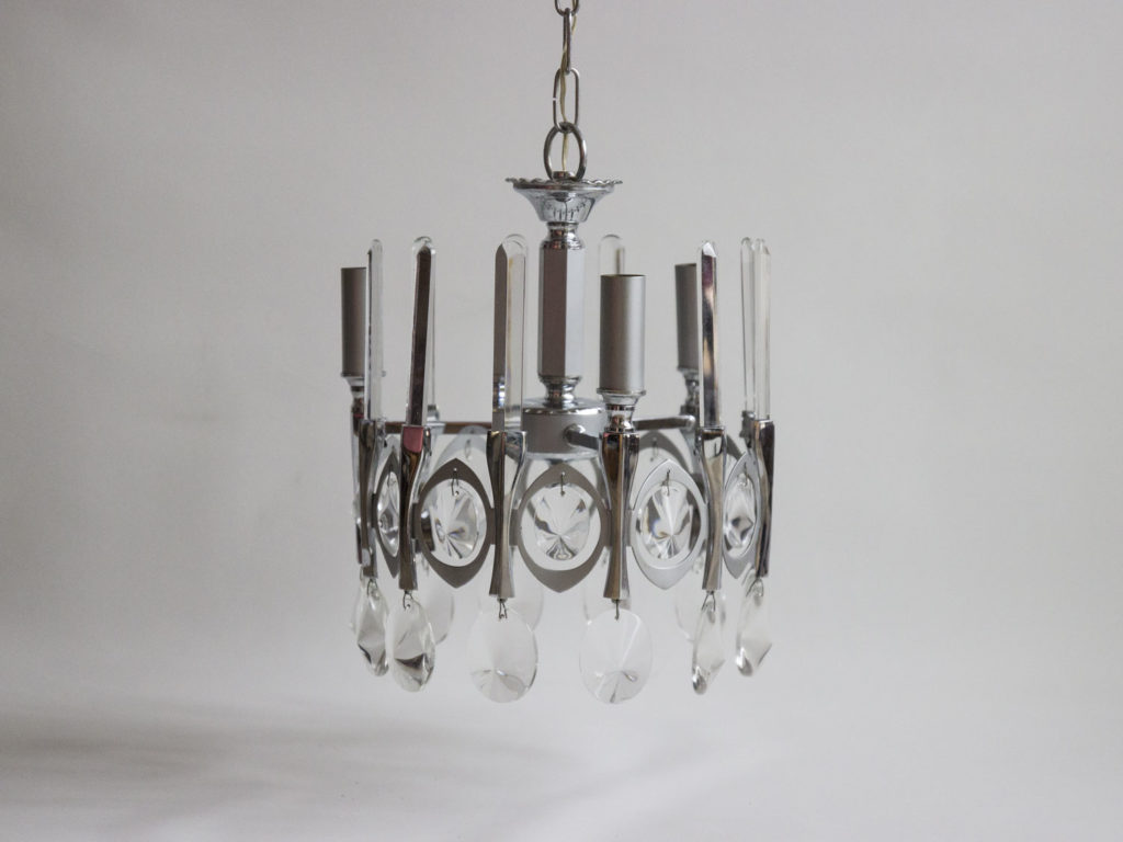 Lustre en cristal des années 60