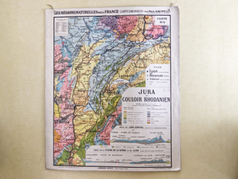 Carte scolaire ancienne -Jura et couloir rhodanien-