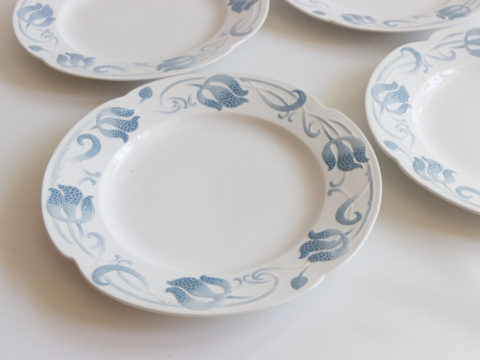 6 assiettes plates Sarreguemines modèle Tircis