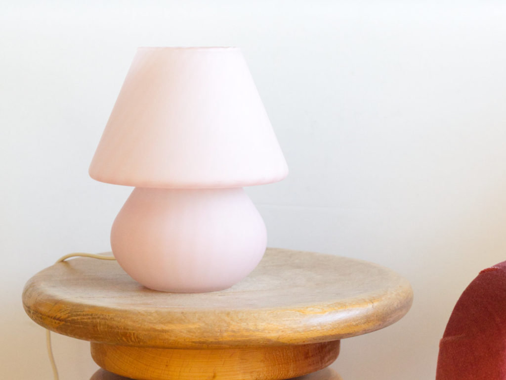 Lampe champignon rose