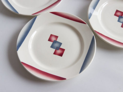 6 assiettes à dessert Badonviller modèle Cuba