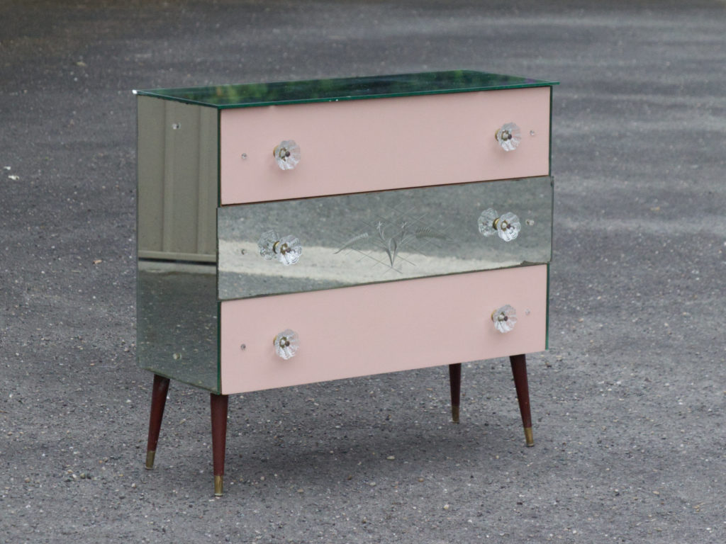 Commode miroir customisée