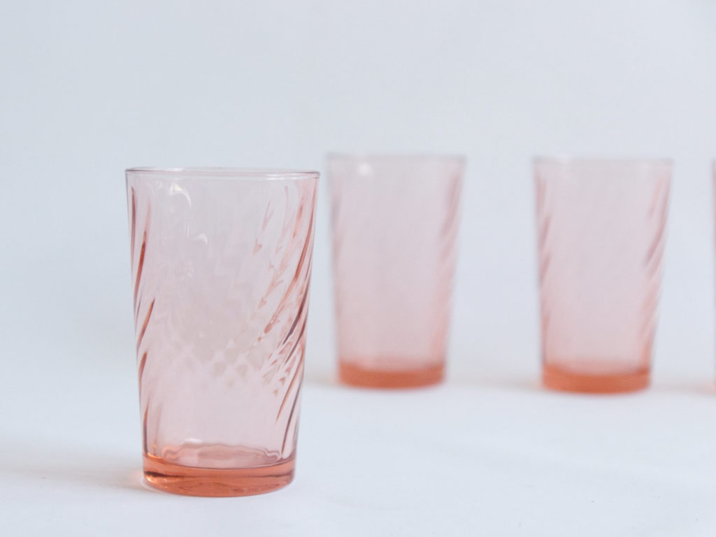 6 verres à eau Rosaline