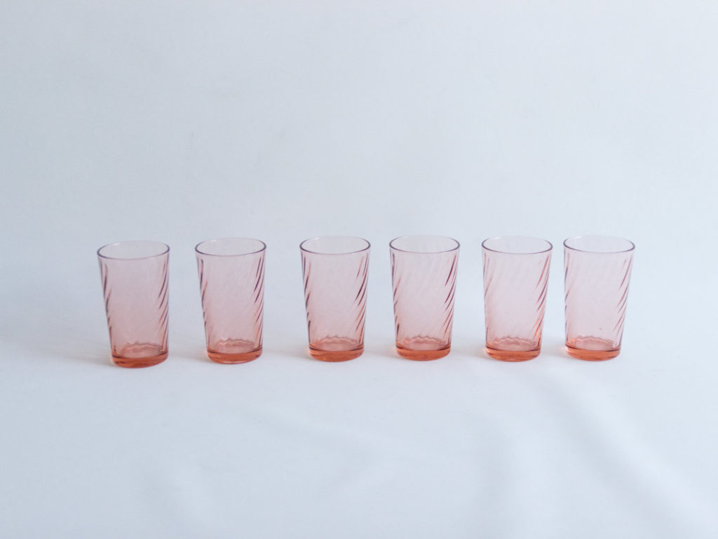 6 verres à eau Rosaline