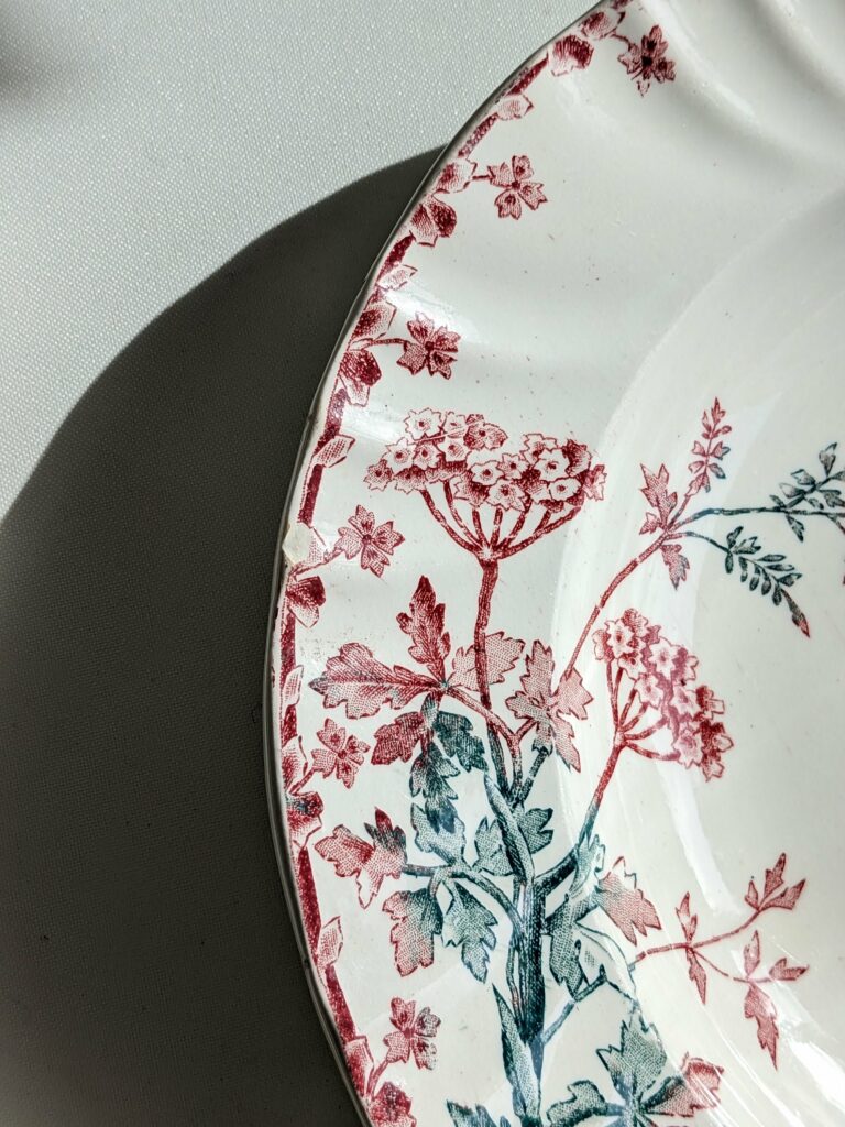 Lot de 3 assiettes Longwy modèle Eté