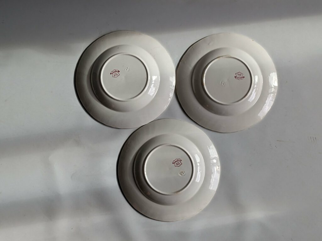 Lot de 3 assiettes Longwy modèle Eté
