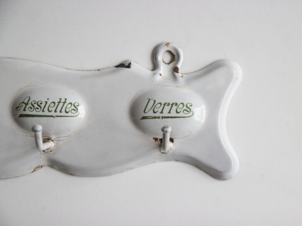 Porte-torchons en métal émaillé