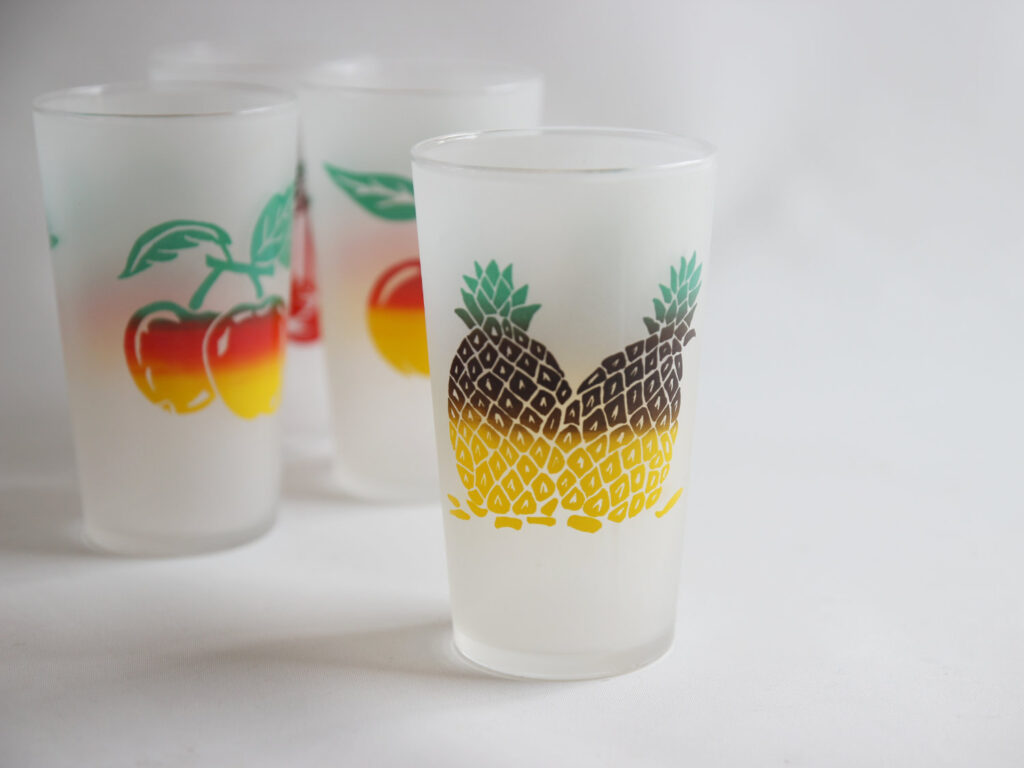 Lot de 6 verres vintage