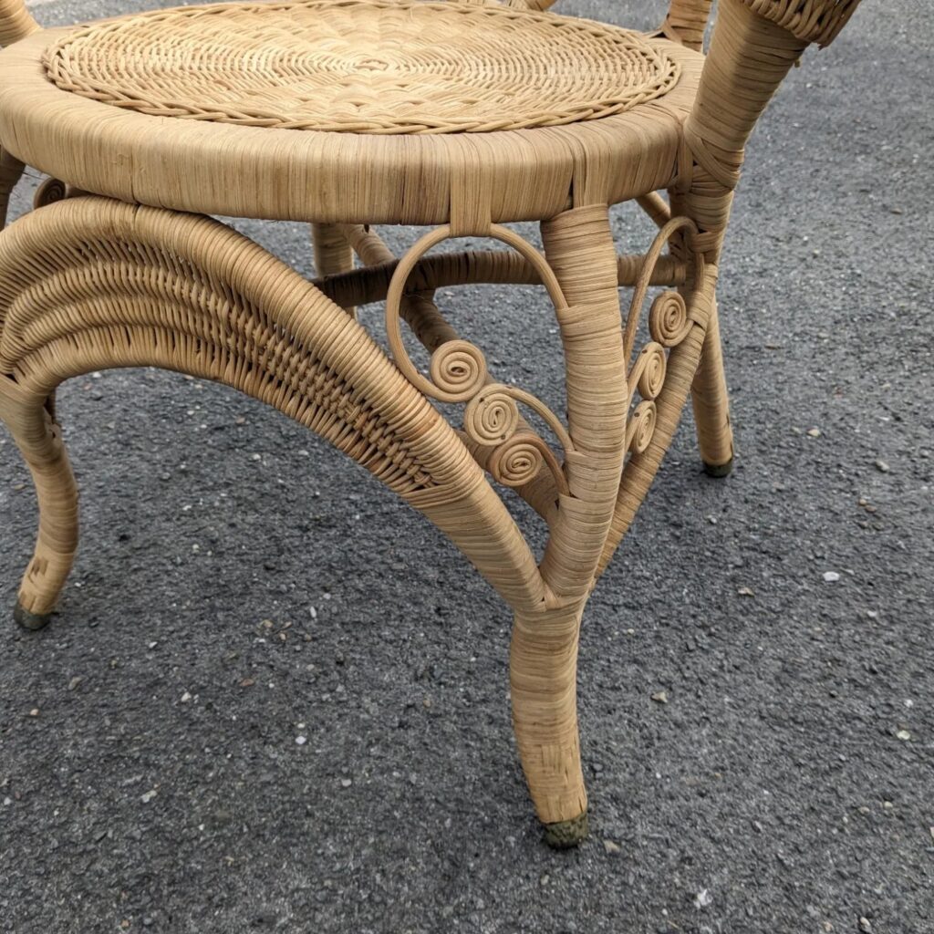 Fauteuil peacock en rotin