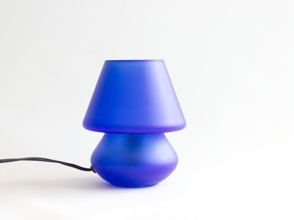 Lampe champignon bleue