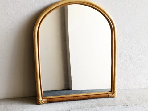 Miroir en rotin