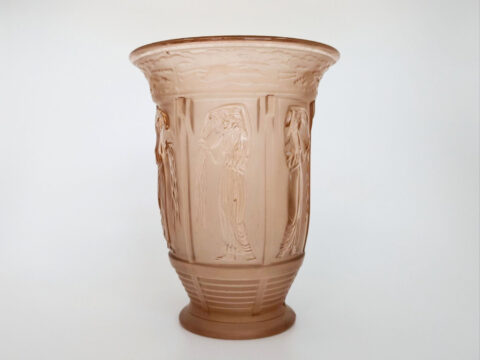 Vase rose Art déco