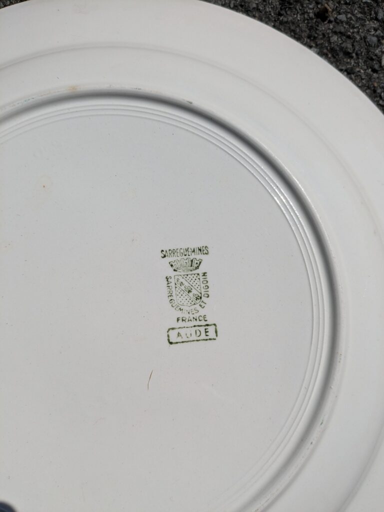 Grand plat Sarreguemines Digoin "Aude" – Image 5