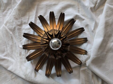 Applique dorée fleur