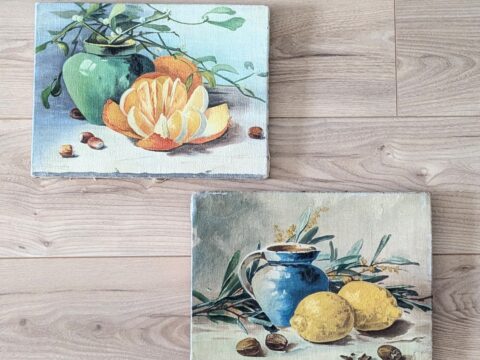 Paire de tableaux anciens